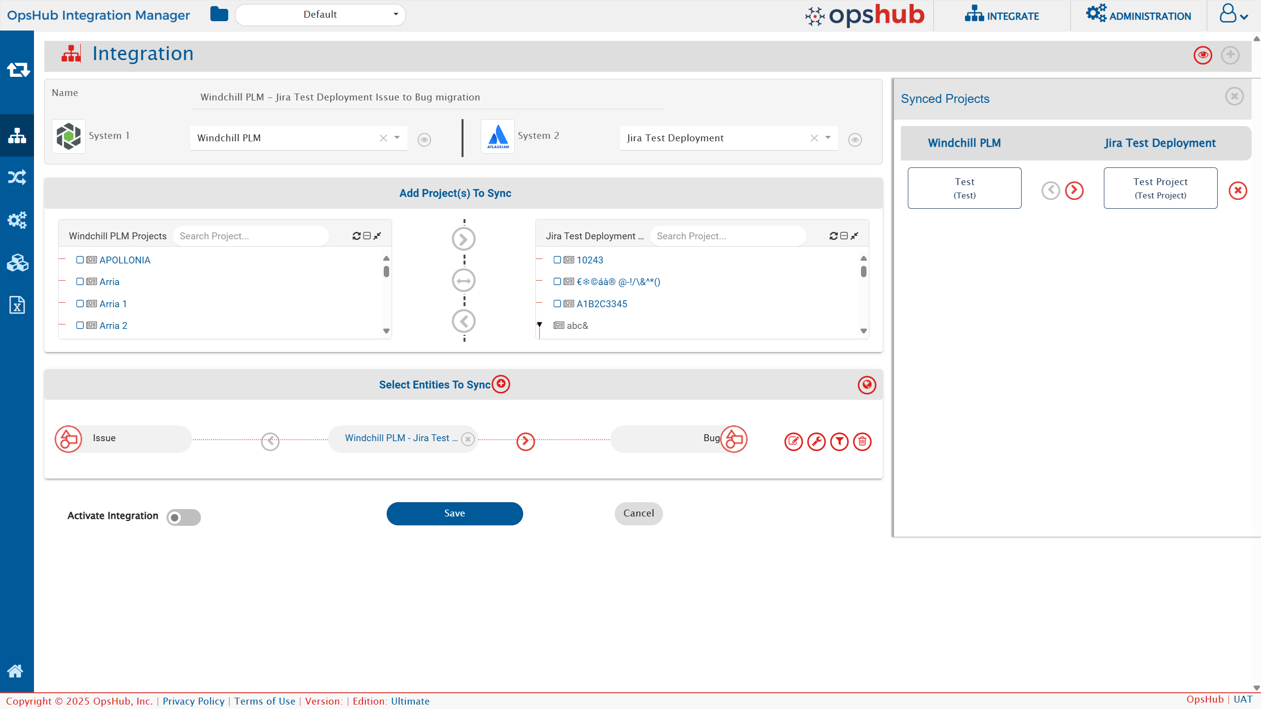 Windchill PLM Integration Config Screenshot
